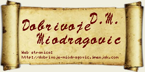 Dobrivoje Miodragović vizit kartica